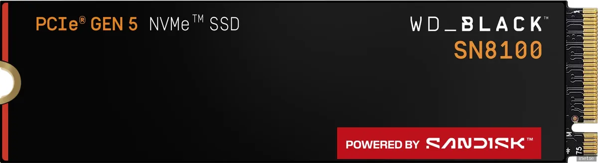 SANDISK WD Black SN8100 SSD - 2TB - M.2 2280 - PCIe 5.0 - Utan värmespridare