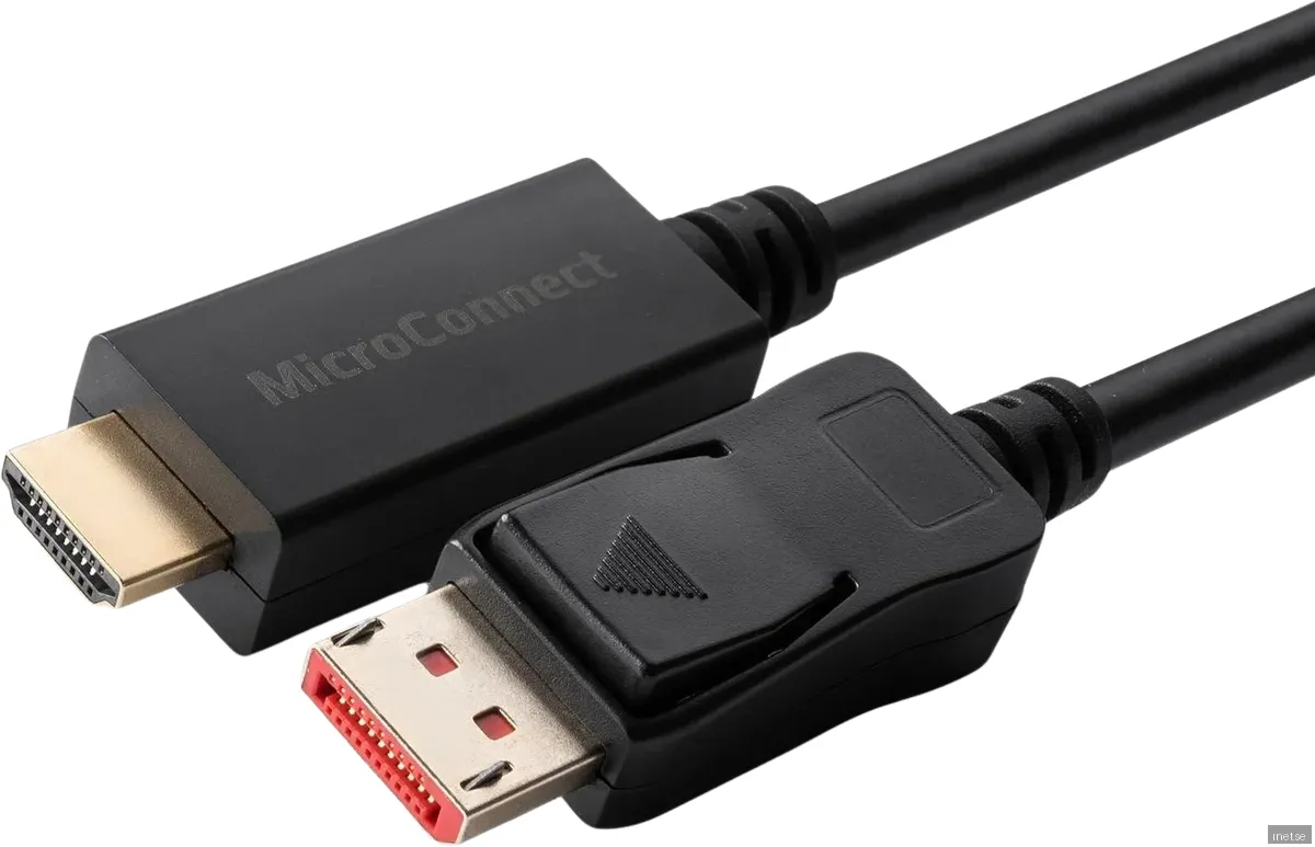 MicroConnect 4K DisplayPort 1.4 - HDMI 2.0 0.5m Svart