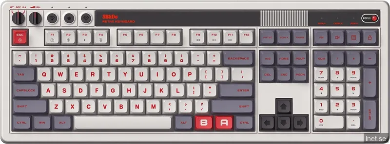 8Bitdo Retro 108 Mechanical Keyboard - Trådlöst Tangentbord ANSI - N Edition
