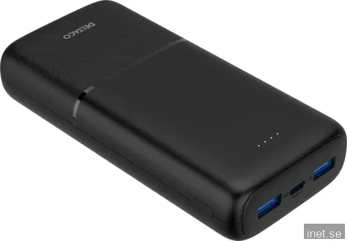 Deltaco PB-C1008 PowerBank - Svart - 20000 mAh