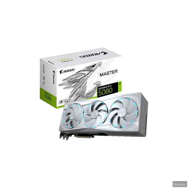 GIGABYTE GeForce RTX 5080 AORUS Master ICE - 16GB GDDR7 RAM - Grafikkort