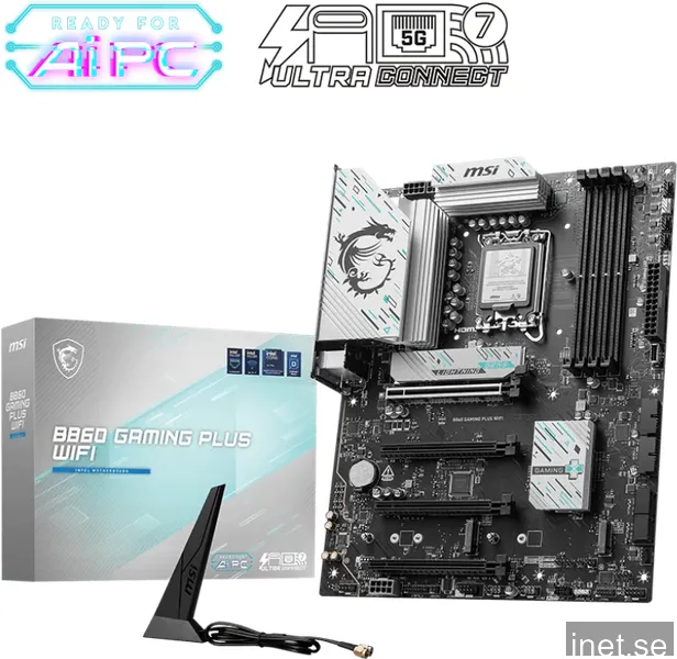 MSI B860 GAMING PLUS WIFI Moderkort - Intel B860 - Intel LGA1851 socket - DDR5 RAM - ATX