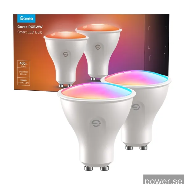 Govee Wi-Fi + BLE RGBWW 400lm GU10 2-pack
