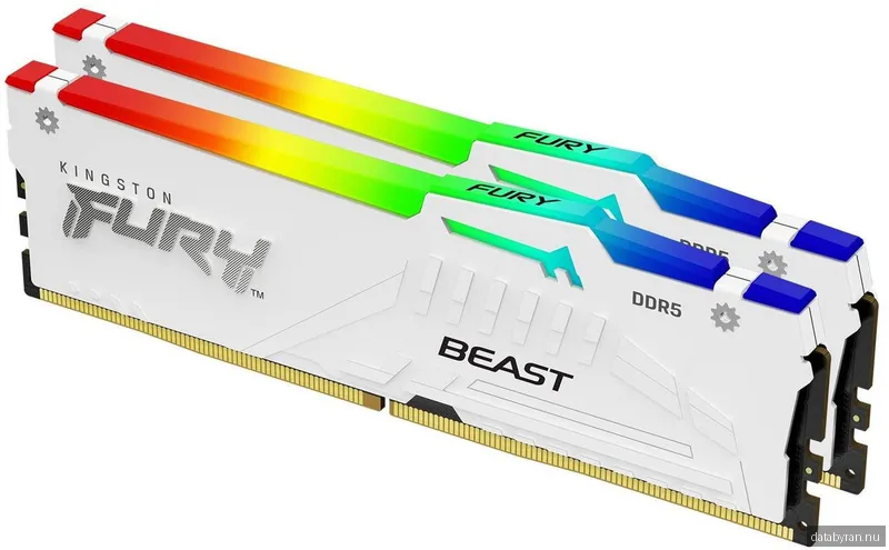 Kingston 32GB (2x16GB) DDR5 6400MHz CL32 FURY Beast RGB Vit AMD EXPO/Intel XMP 3.0