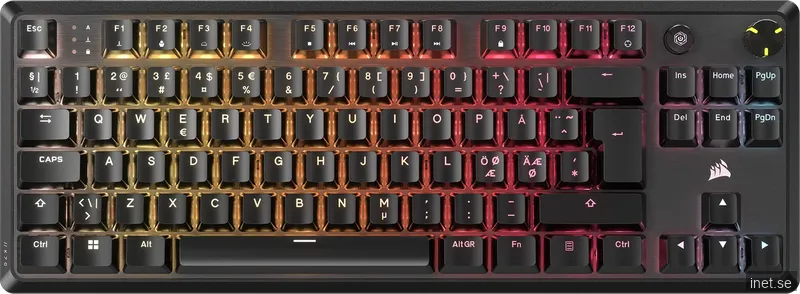 Corsair K70 Core TKL - Gaming Tangentbord - Nordisk - Svart