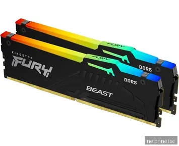 Kingston FURY Beast RGB 32GB DDR5 RAM 6000MT/s CL36 (svart)