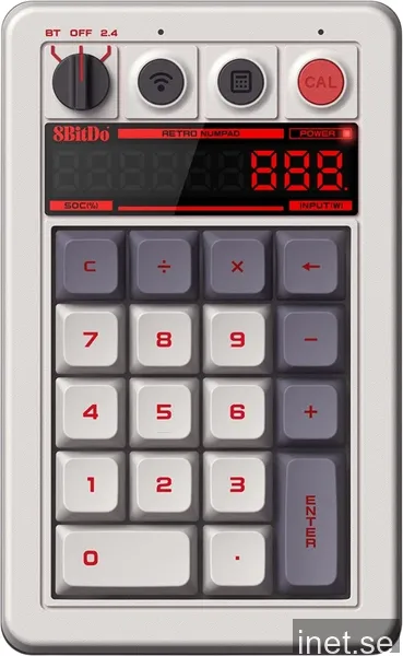 8Bitdo Retro 18 Mechanical Numpad - Trådlös Numpad - N Edition