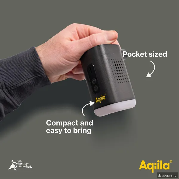 Aqiila Airbird C2, portabel luftpump med lampa