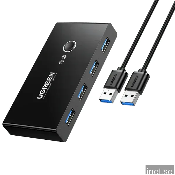 UGREEN USB 3.0 peripheral sharing switch - 4 ports USB Hub - USB 3.0 - 4 porte - Svart