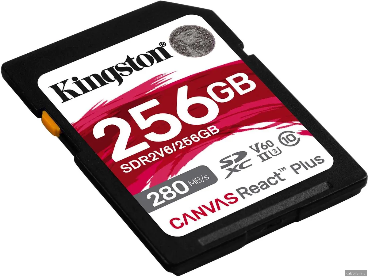 Kingston Canvas React Plus V60 SD - 280MB/s - 256GB