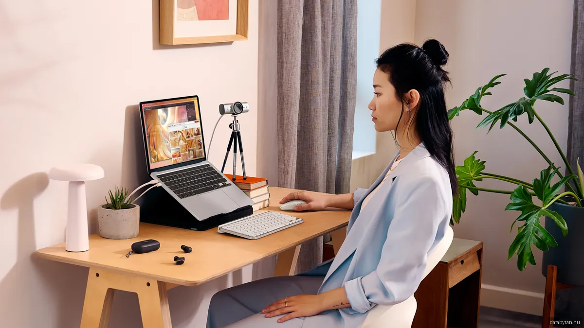 Logitech MX BRIO Ultra HD 4K Collaboration and Streaming - Pale Grey