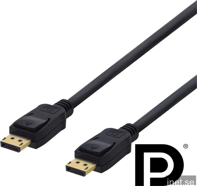 DELTACO DisplayPort 1.2 ha-ha Svart 2m 4K