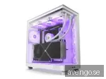 NZXT H6 Flow Compact Dual Chamber with RGB - Matte White - Chassi - Miditower - Vit