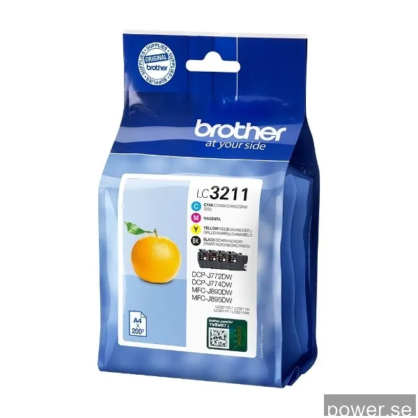 Brother LC3211VALDR (Black Yellow Cyan Magenta) Ink