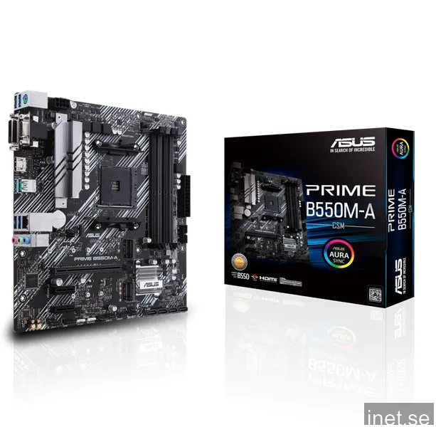 ASUS PRIME B550M-A/CSM Moderkort - AMD B550 - AMD AM4 - DDR4 RAM - Micro-ATX