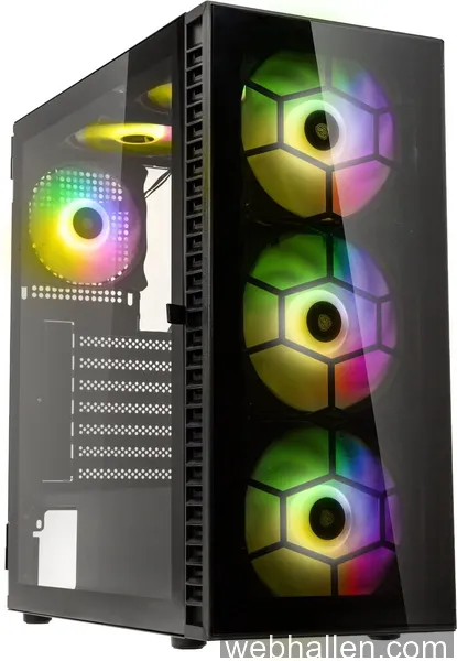 Kolink Observatory HF Glass ARGB Midi Tower Case - black - Chassi - Desktop - Svart