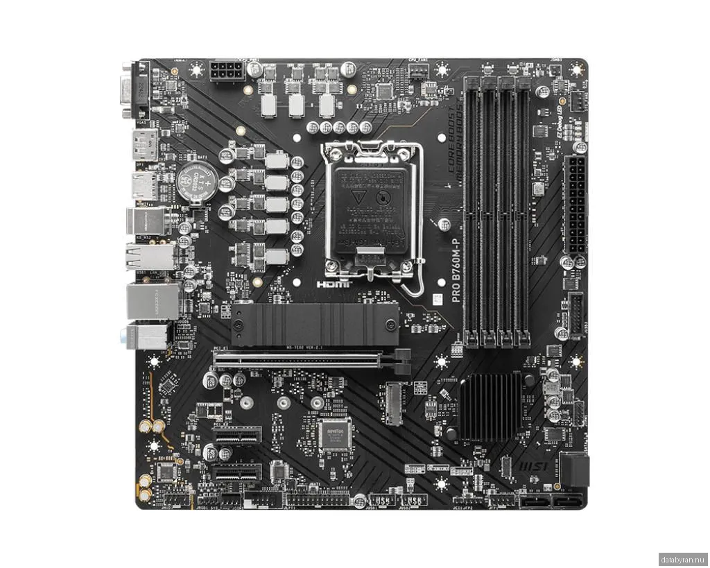 MSI PRO B760M-P Moderkort - Intel B760 - Intel LGA1700 socket - DDR5 RAM - Micro-ATX