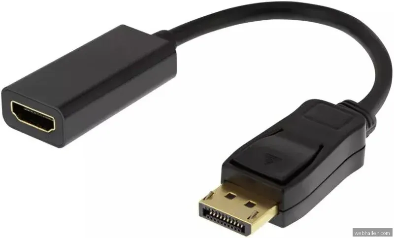 DELTACO DisplayPort hane till HDMI hona adapter