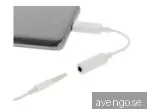 DELTACO USBC-1145 - USB-C till uttagsadapter för hörlurar