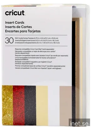 Cricut Insert Cards Glitz & Glam R40 (12,1 cm x 16,8 cm) 30-pack