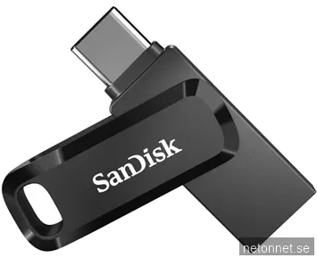 SANDISK Ultra Dual Drive Go - Svart - 128GB - USB-minne