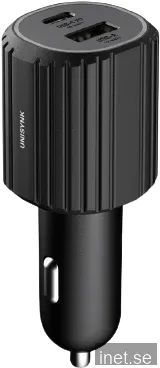 Unisynk USB-C/USB-A billaddare (svart)