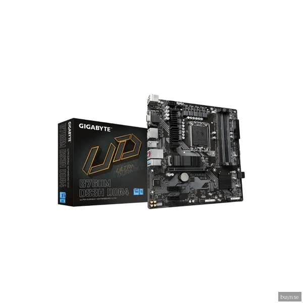 GIGABYTE B760M DS3H DDR4 Moderkort - Intel B760 - Intel LGA1700 - DDR4 RAM - Micro-ATX