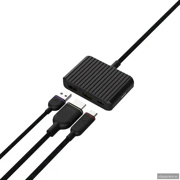 Unisynk 3 Port USB-C Hub V2 4K 60Hz 100W - Black