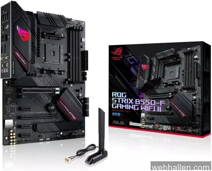 ASUS ROG STRIX B550-F GAMING WIFI II Moderkort - AMD B550 - AMD AM4 - DDR4 RAM - ATX