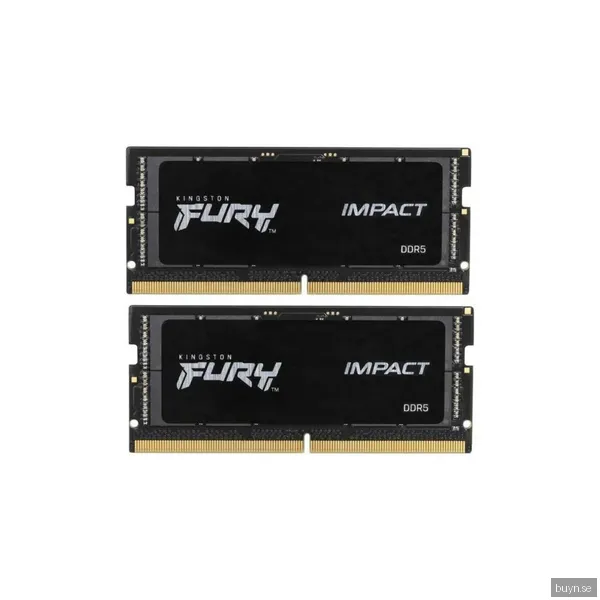 Kingston FURY Impact DDR5-4800 - 16GB - CL38 - Dual Channel (2 pcs) - Svart