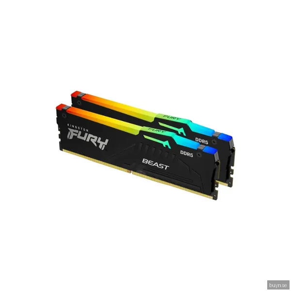 32 GB (2x16GB) DDR5-5600 Kingston FURY Beast RGB CL40, XMP - Svart