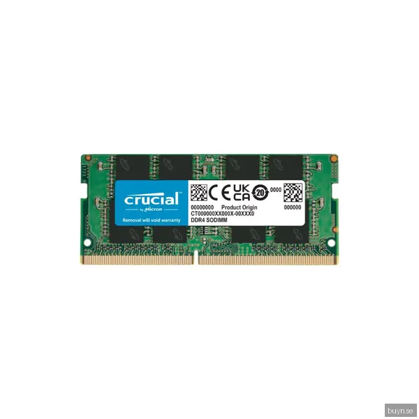 Crucial SODIMM DDR4-3200 - 8GB - CL22 - Single Channel (1 pcs) - Grön