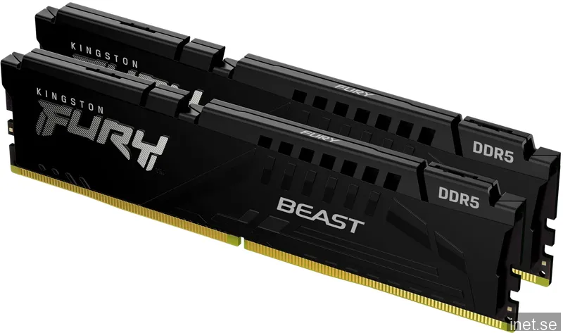 64 GB (2x32GB) DDR5-5200 Kingston FURY Beast Black CL40, XMP - Svart