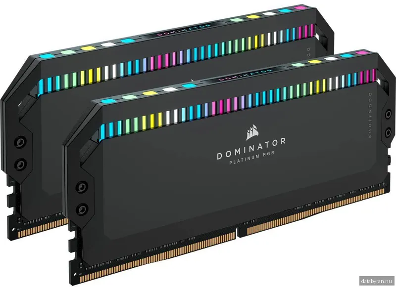 64 GB (2x32GB) DDR5-5200 Corsair Dominator Platinum RGB CL40 - Svart