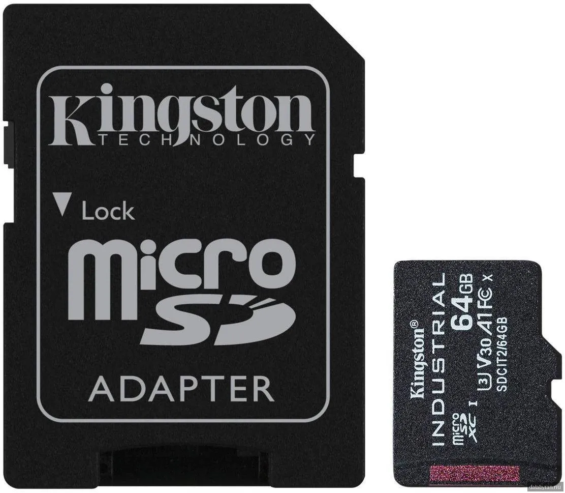 Kingston Industrial - Flash-minneskort (microSDXC till SD-adapter inkluderad)
