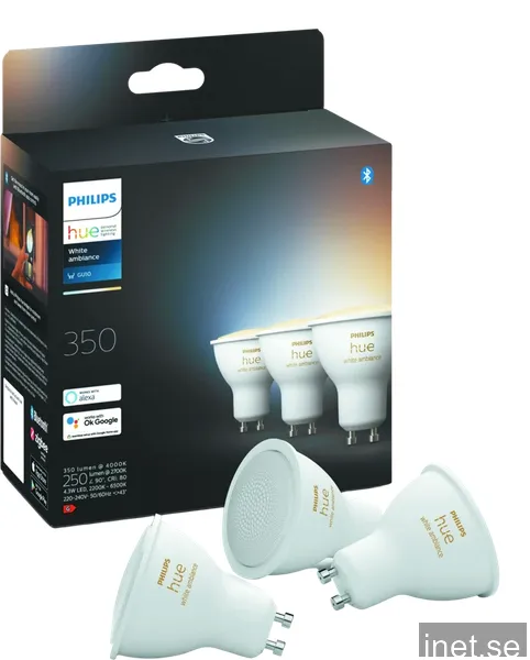 Philips Hue White Ambiance Gu10 Spotlight - 3-Pack