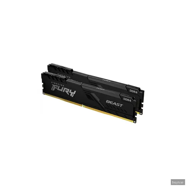 Kingston FURY Beast DDR4-3600 - 32GB - CL18 - Dual Channel (2 pcs) - Intel XMP - Svart