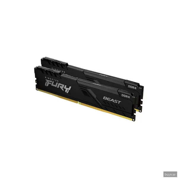 Kingston FURY Beast DDR4-3200 - 16GB - CL16 - Dual Channel (2 pcs) - Intel XMP - Svart