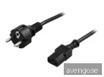 Deltaco Apparatkabel C13 - Svart / 1m