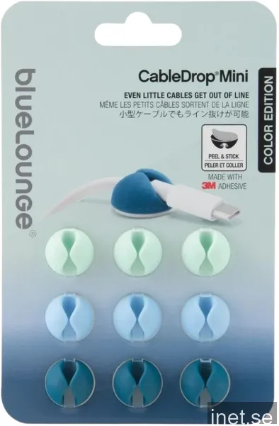 BlueLounge CableDrop Mini 9-P Blå
