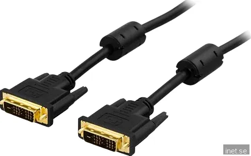 Deltaco - DVI-kabel - DVI-D (hane) till DVI-D (hane)