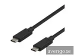 DELTACO - USB-kabel - 24 pin USB-C (hane) till 24 pin USB-C (hane)