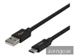 DELTACO - USB-kabel - USB (hane) till USB-C (hane) USB 2.0 - 3 A - 2 m - svart