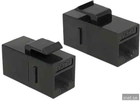 DeLock Keystonemodul RJ45 till RJ45-kontakt Cat6 UTP Svart