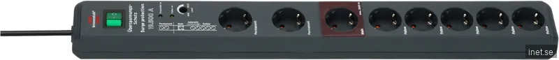 Brennenstuhl Grenuttag Master/Slave 8 kontakter Svart 3 m