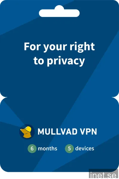 Mullvad VPN 6 månader 5 enheter