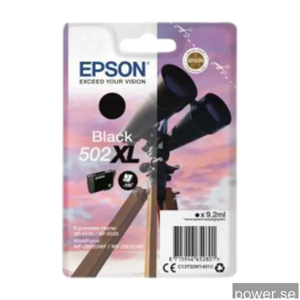 Epson 502XL - høj kapacitet - sort - original - blækpatron