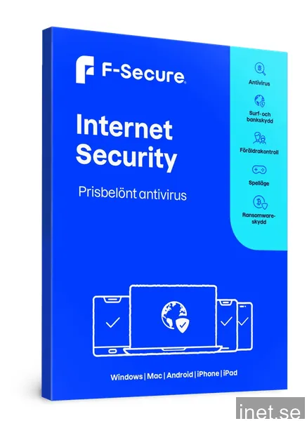 F-Secure Internet Security 1 år, 10 enheter (vid köp av dator)