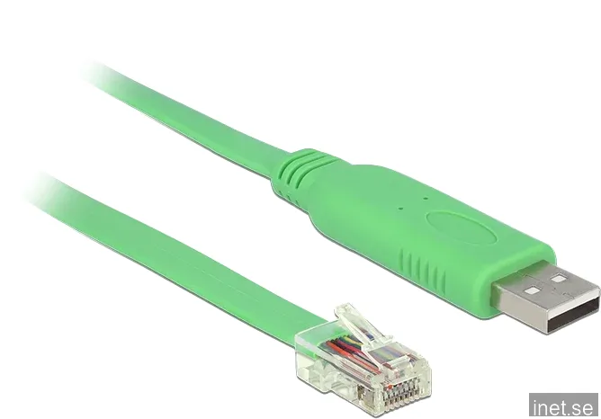 DELOCK Seriell kabel, USB 2.0 Typ-A hane till Seriell RS-232 RJ45 hane, 1,8 m