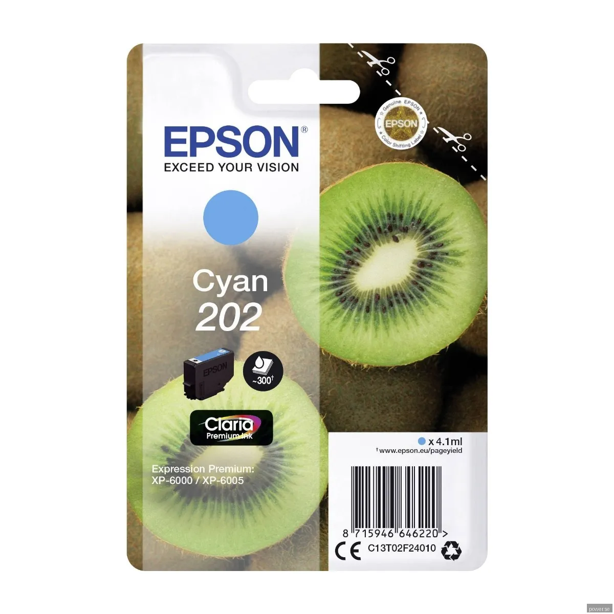 Epson 202 - cyan - original - blækpatron